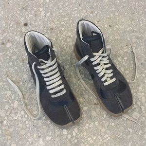 Maison Margiela Black Suede High Top Sneaker